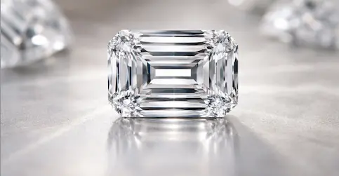 lab grown diamond emerald cut by tala jewellery