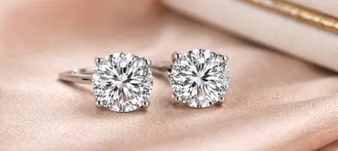 Lab grown diamond earrings by TALA JEWELLERY