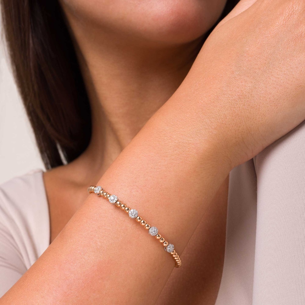 Beaded Diamond Bangle