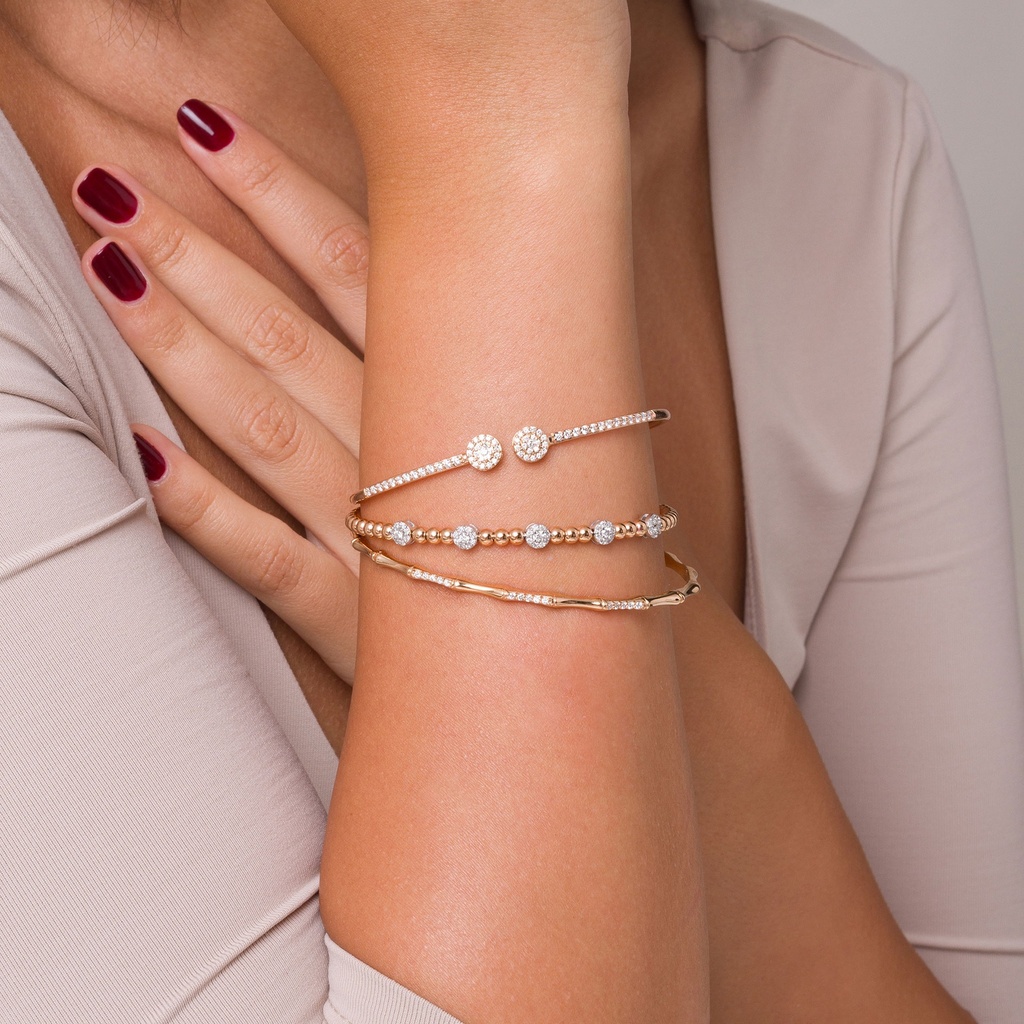 Beaded Diamond Bangle