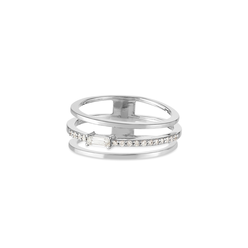 Three Row Diamond Ring