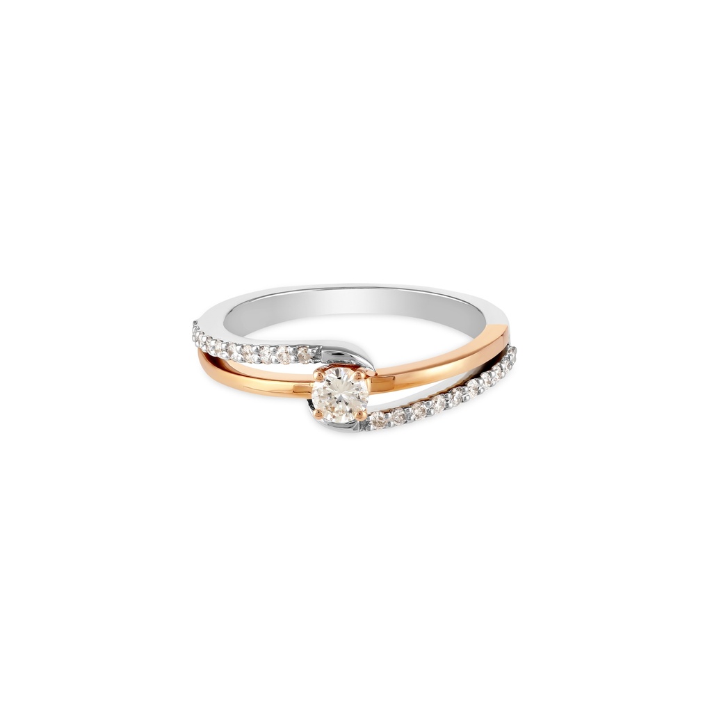 Two-Tone Bypass Split Shank Ring
