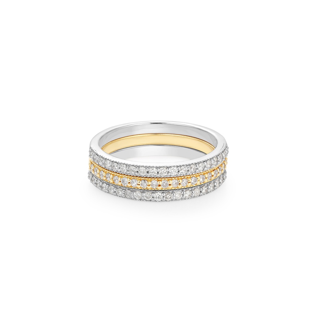 Three Separated Diamond Band