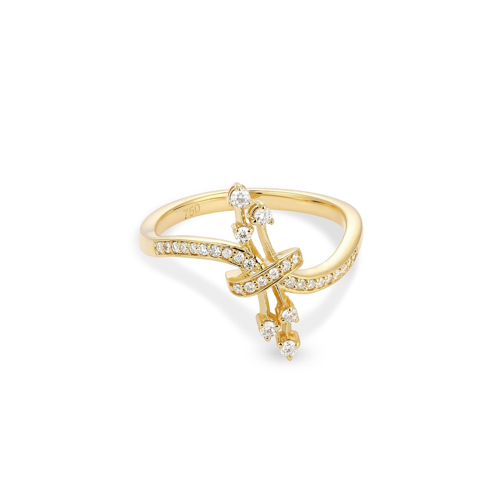 Bypass Knot Diamond Ring