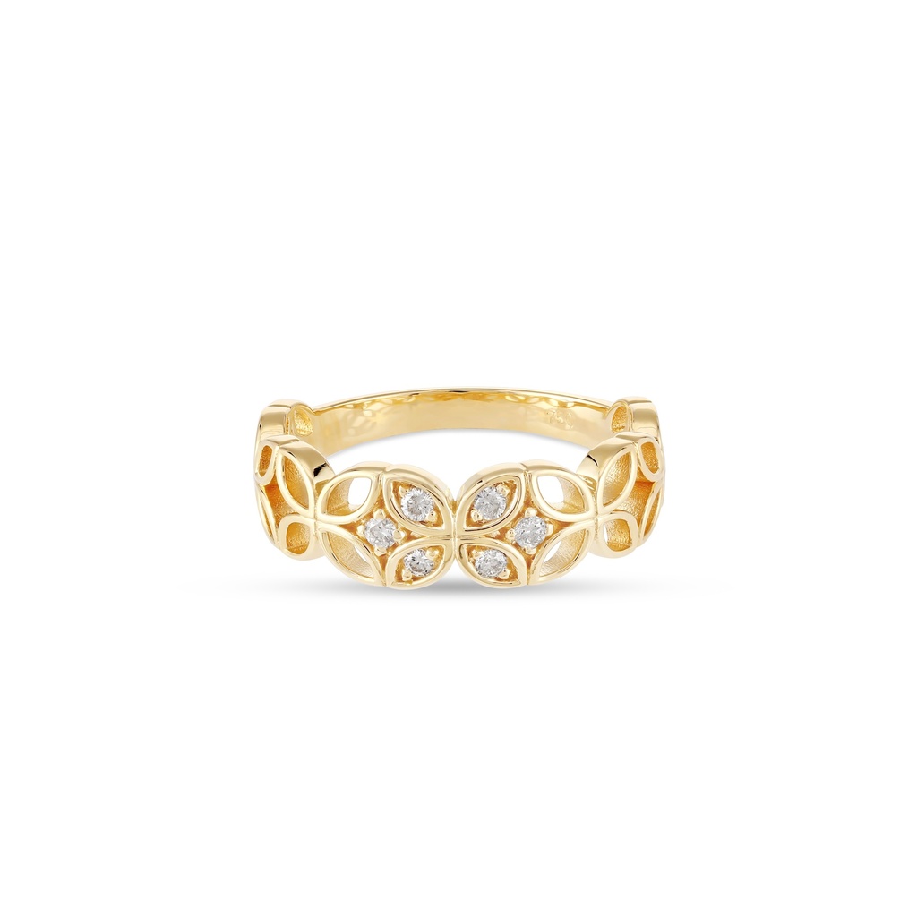 Floral Garland Diamond Ring