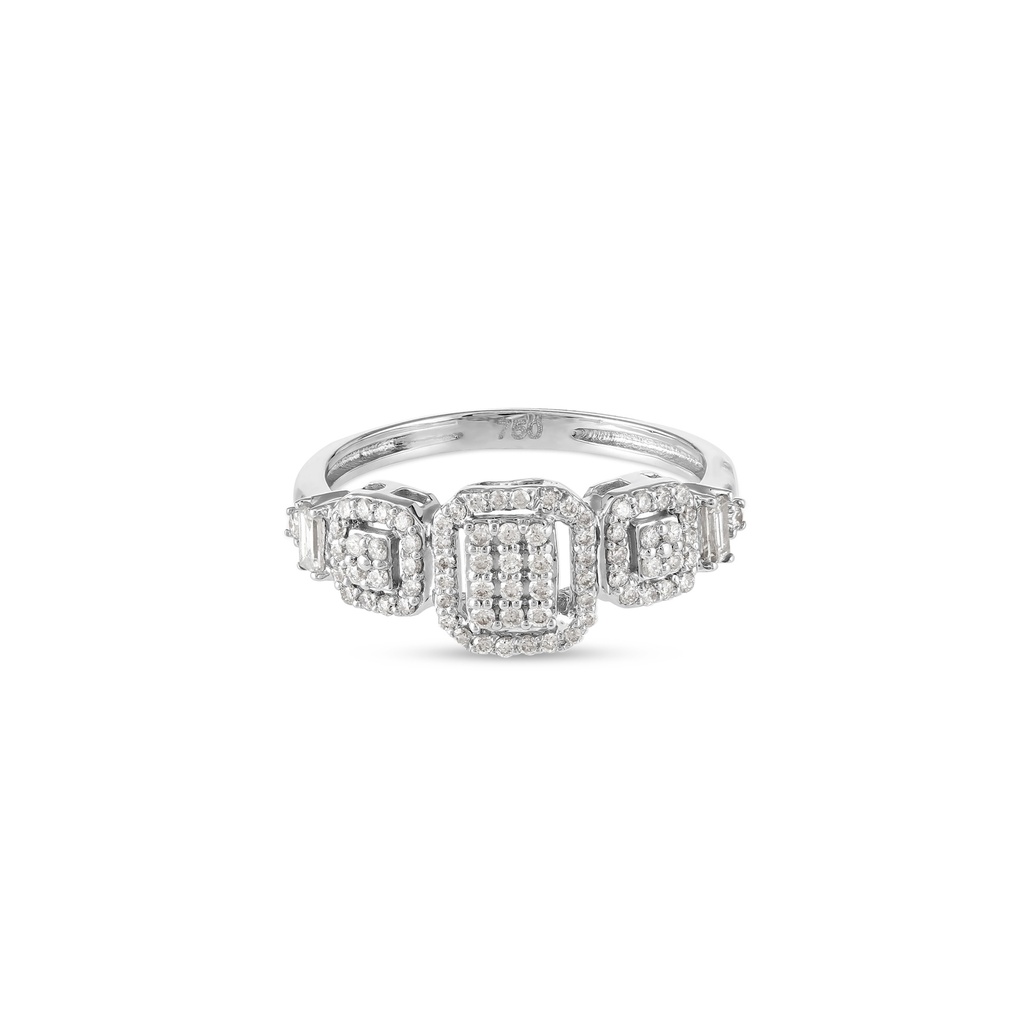 Trio Princess Cut Diamond Ring