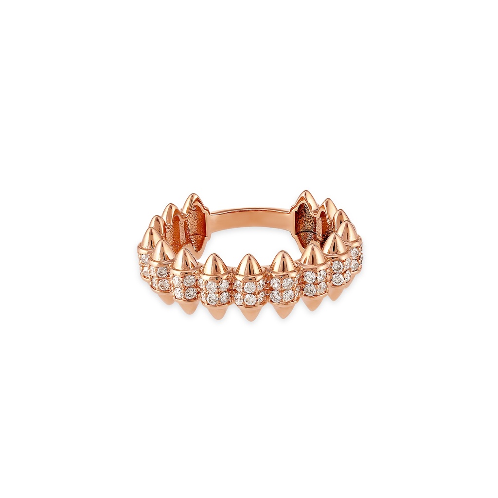 Bold Spike Pavé Diamond Ring