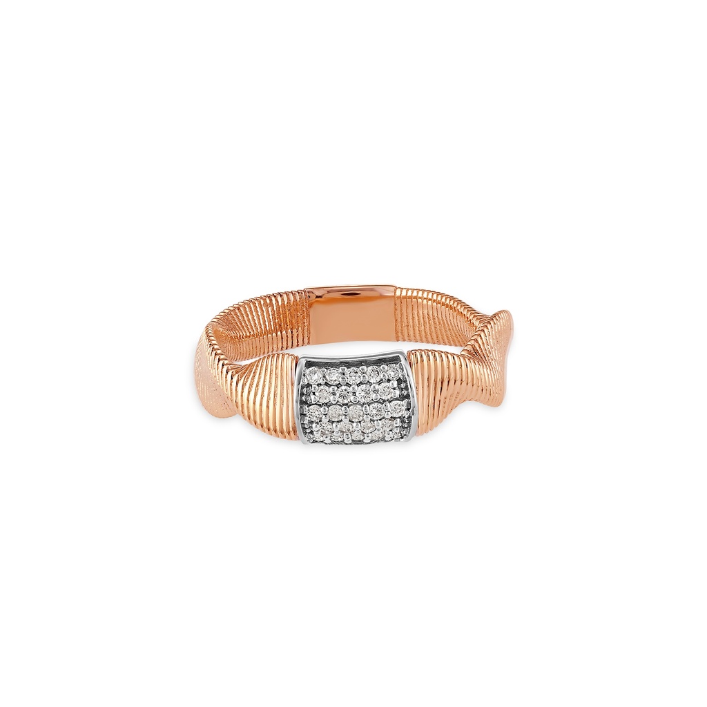 Twirl Striped Diamond Ring