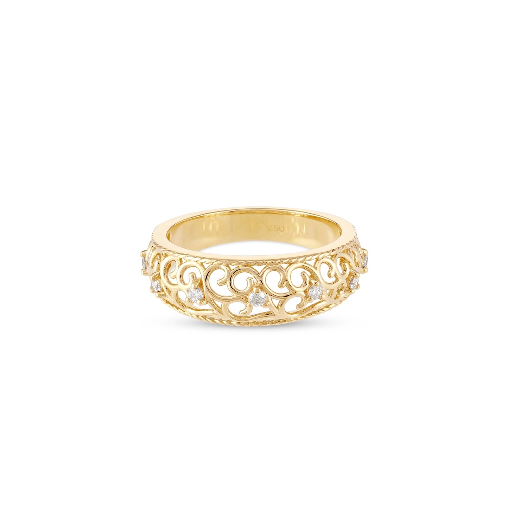 Delicate Filigree Diamond Ring