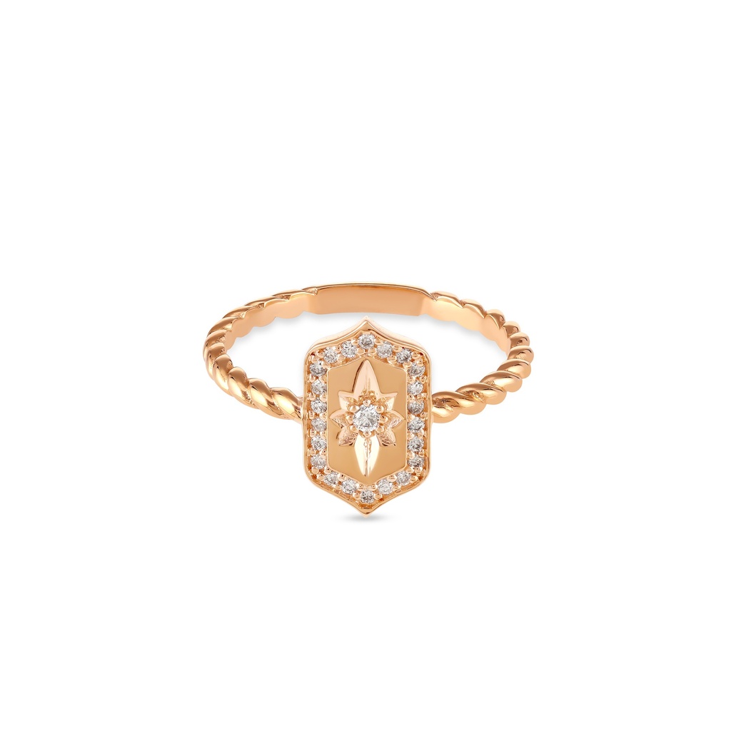 North Star Shield Diamond Ring