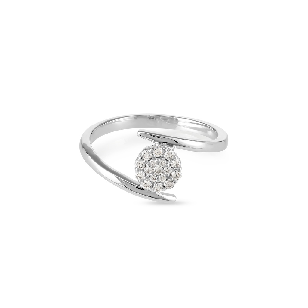 Round Cut Diamond Bypass Ring