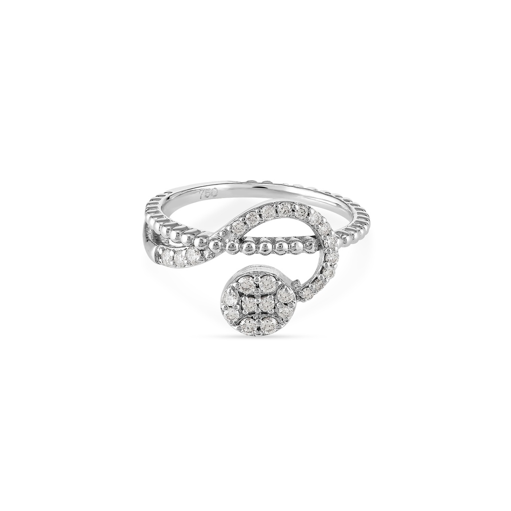 Serpentine Diamond Ring