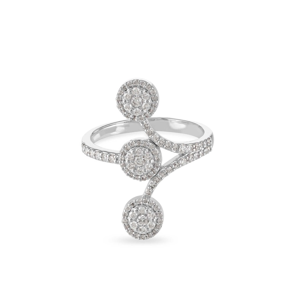 Triple Circle Diamond Fashion Ring