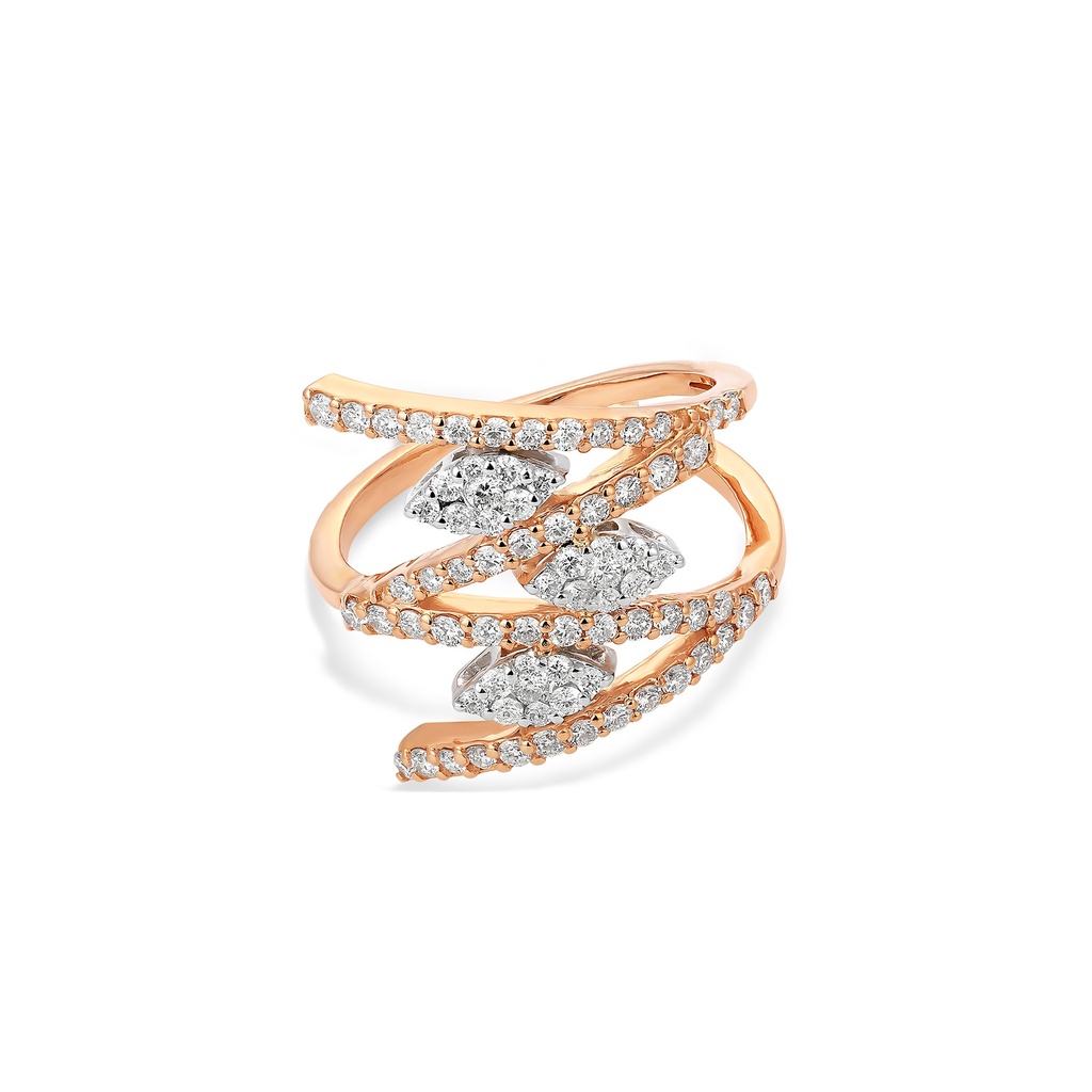 Windswept Diamond Ring