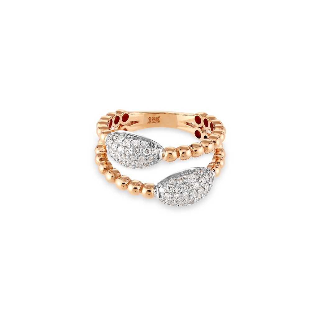 Double Take Beaded Diamond Ring