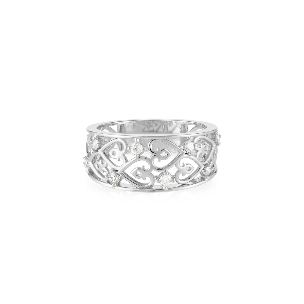 Heart Filigree Diamond Band