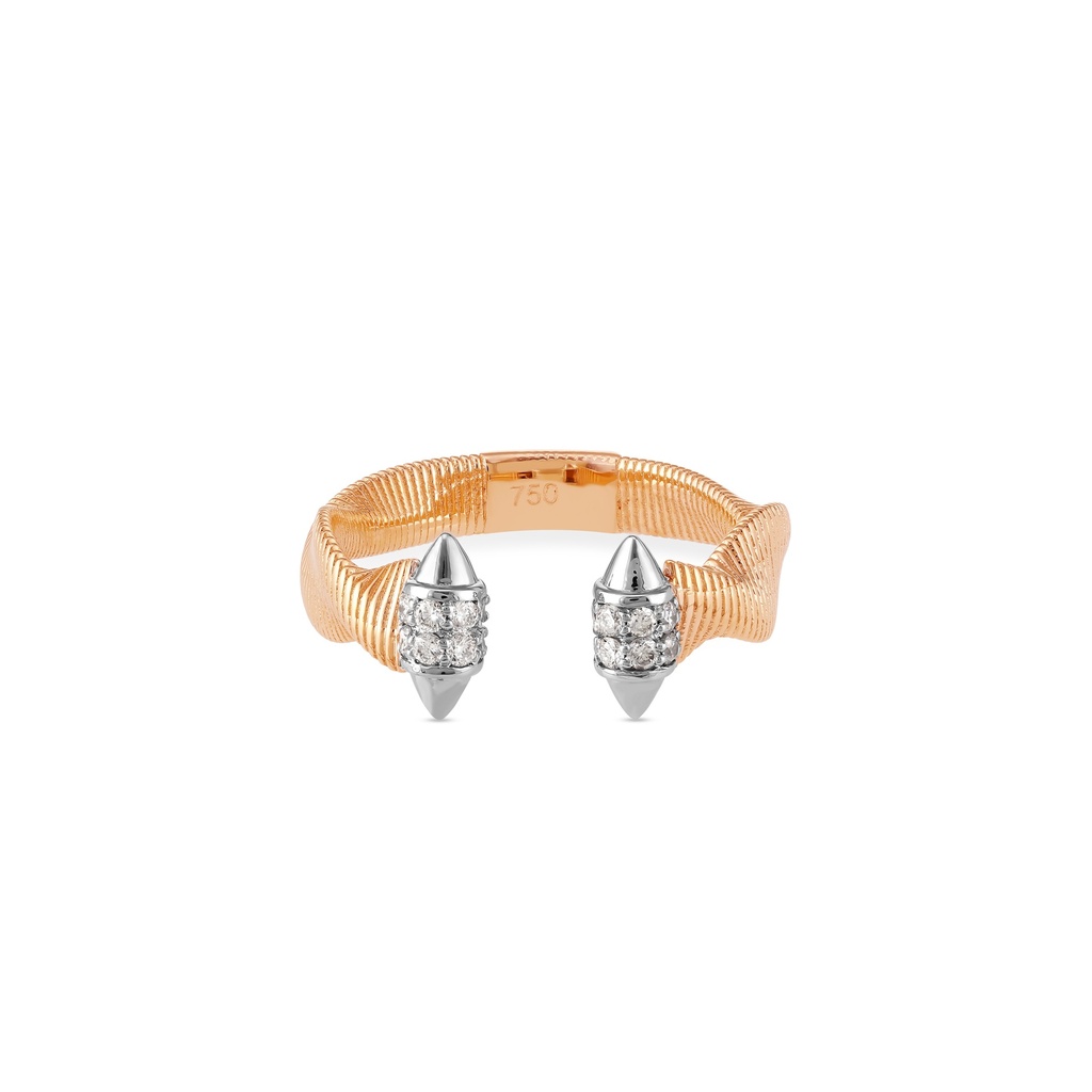 Open Cuff Twisted Diamond Ring