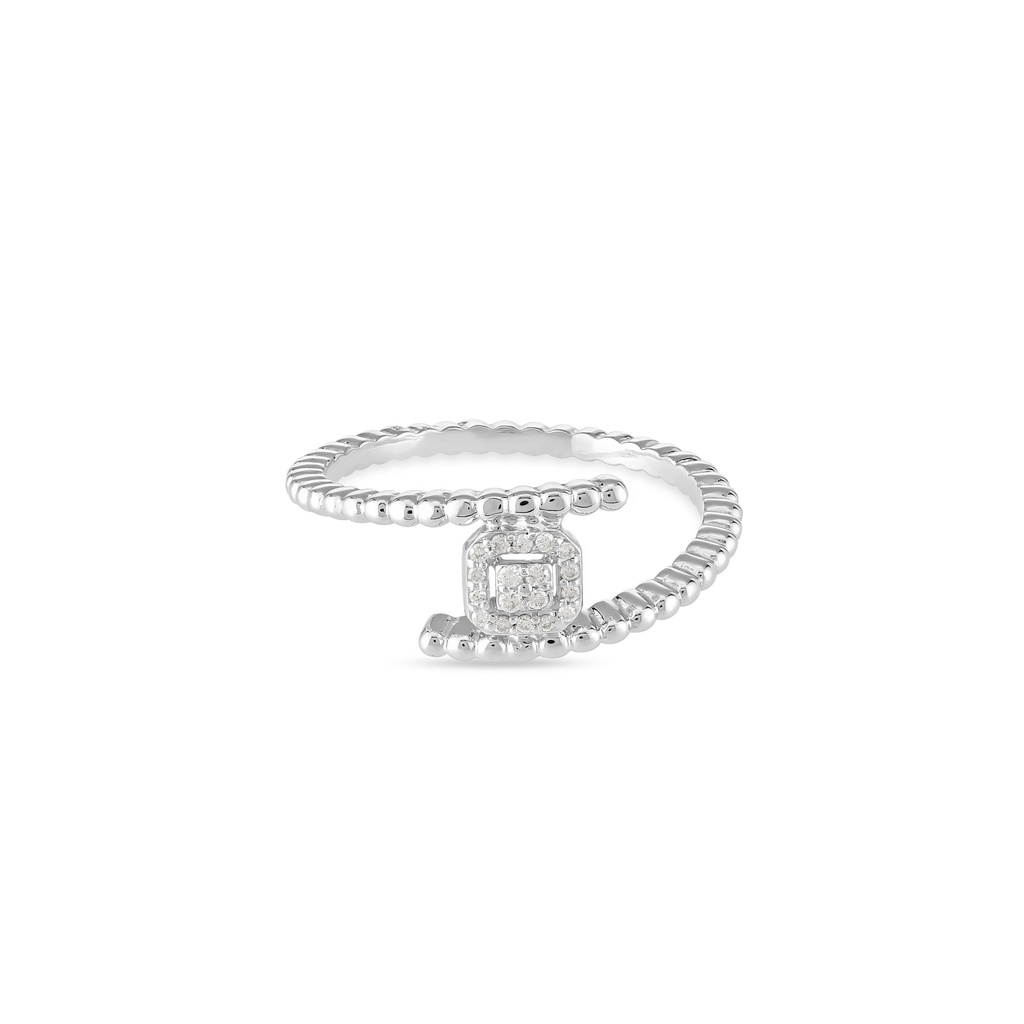 Square Accent Diamond Ring