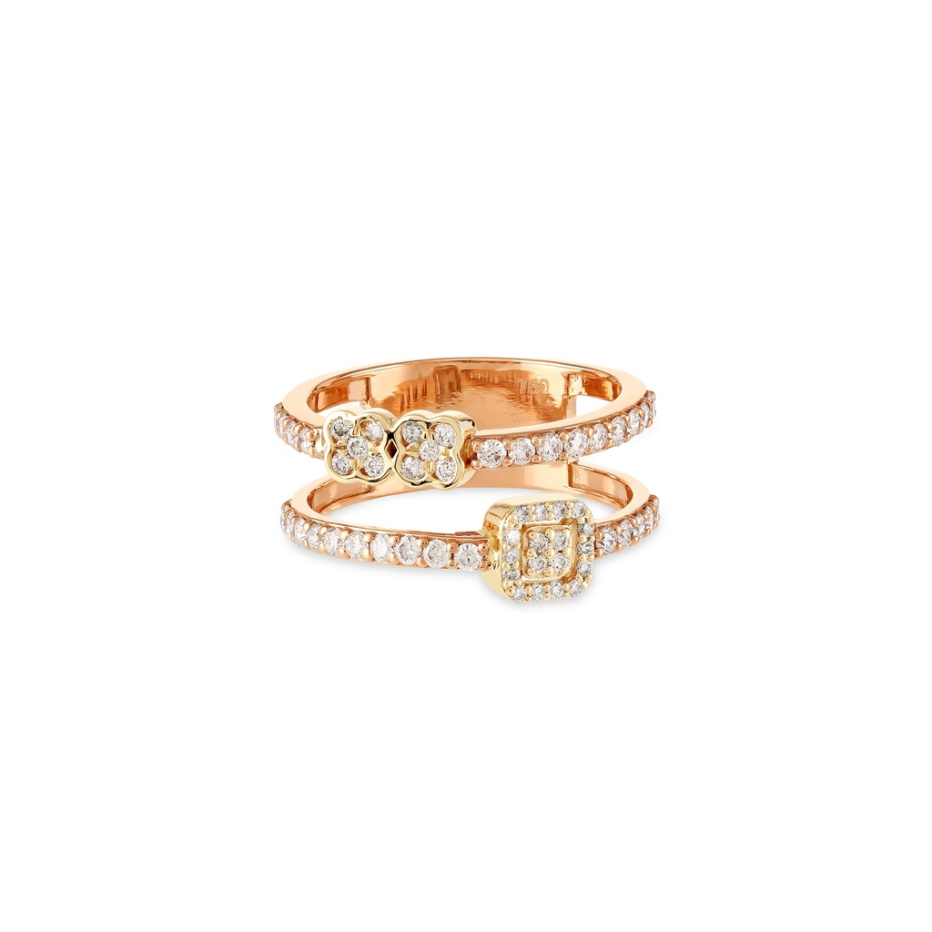 Duo Charm Diamond Ring