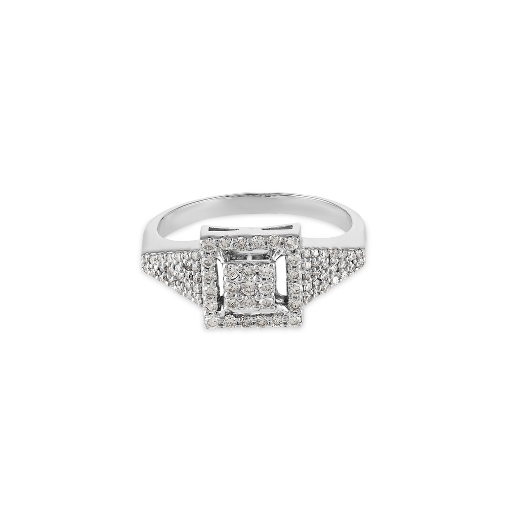Blooming Square Diamond Ring