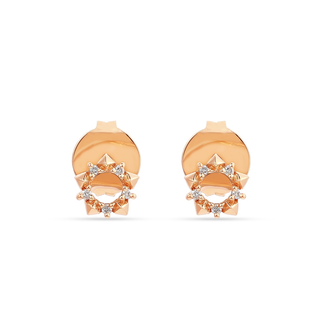 Open Star Diamond Stud Earrings