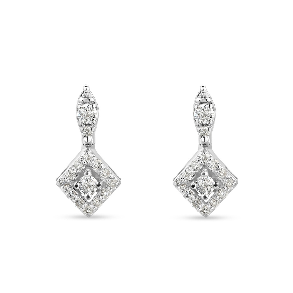 Princess Cut Diamond Drop Earrings