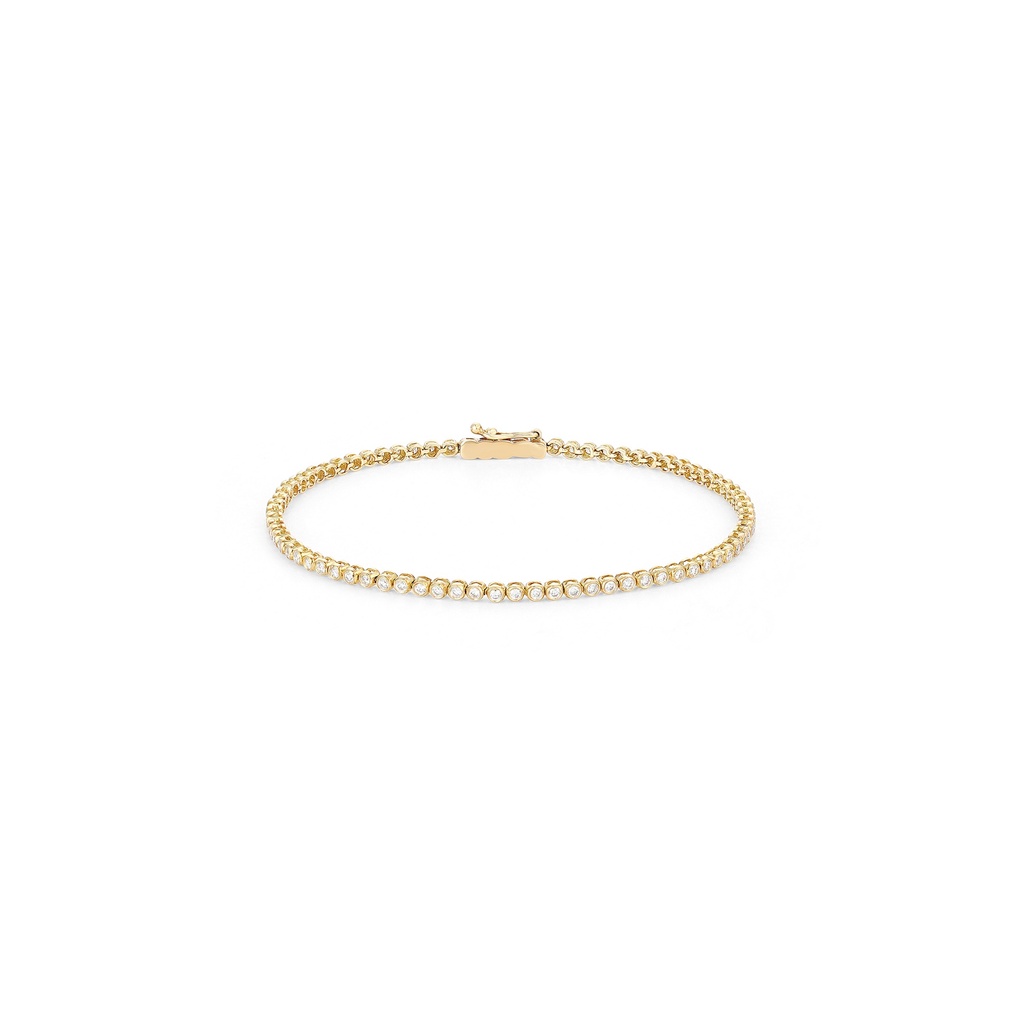 Bezel Set Diamond Tennis Bracelet