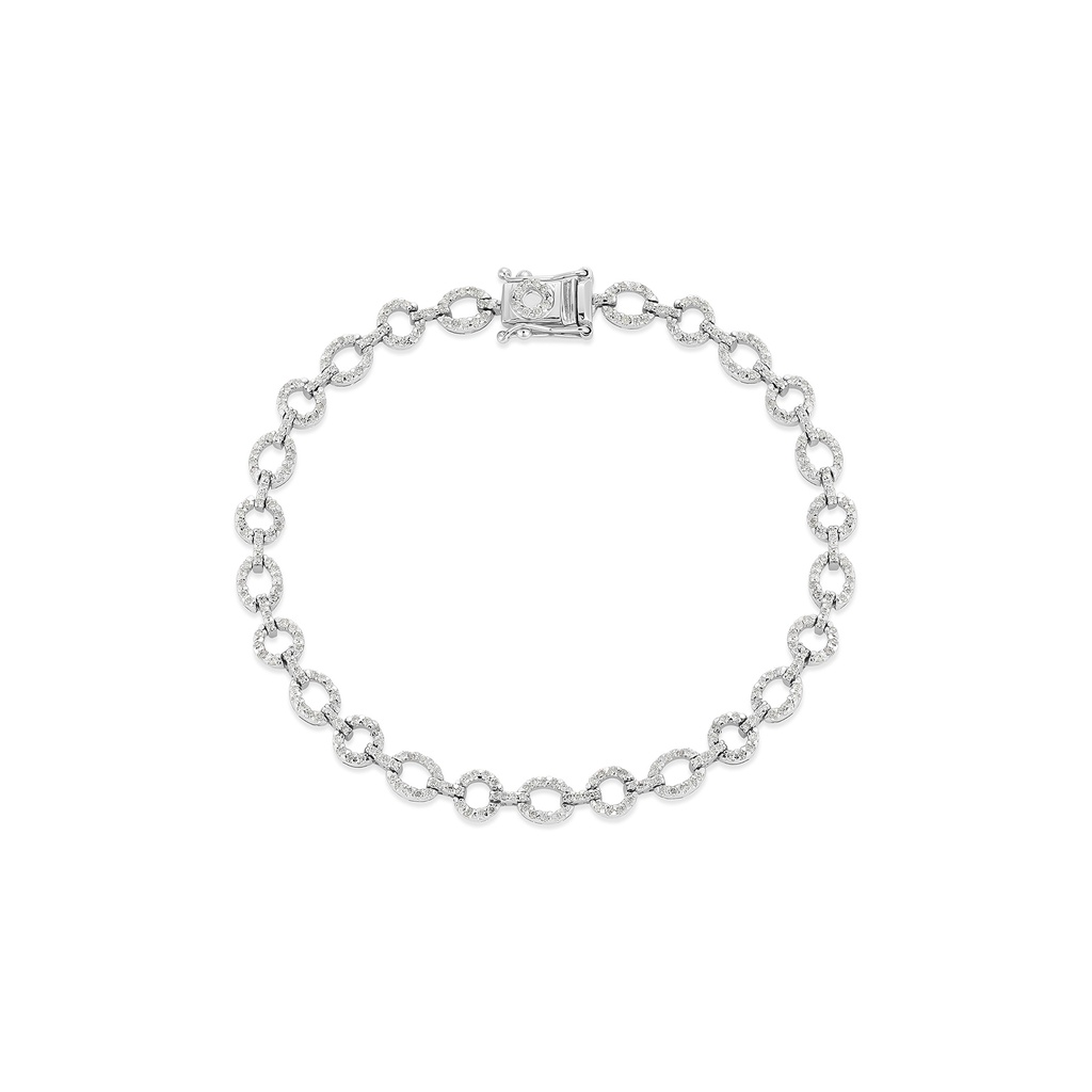 Circle Diamond Linked Bracelet