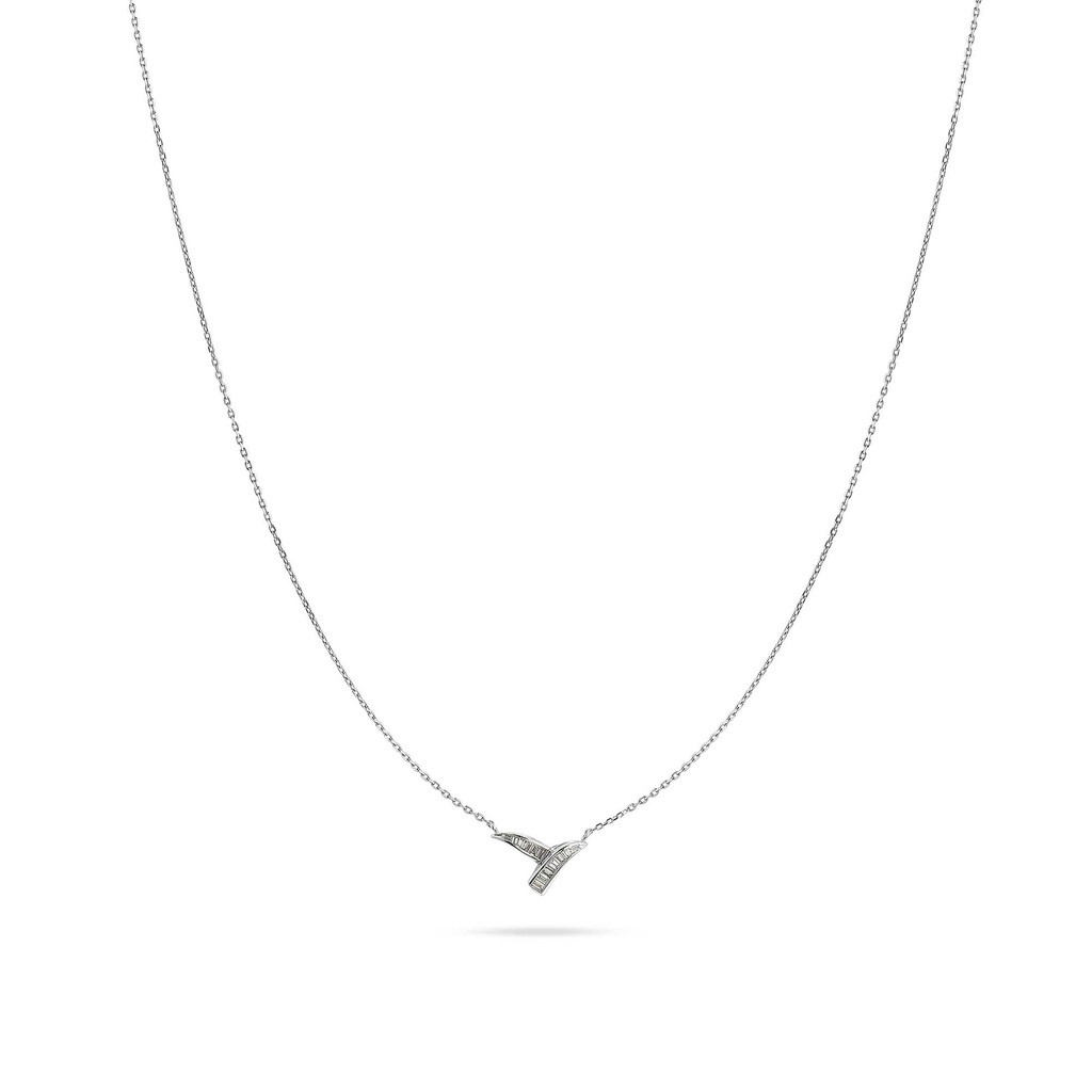 Chevron Diamond Pendant Necklace