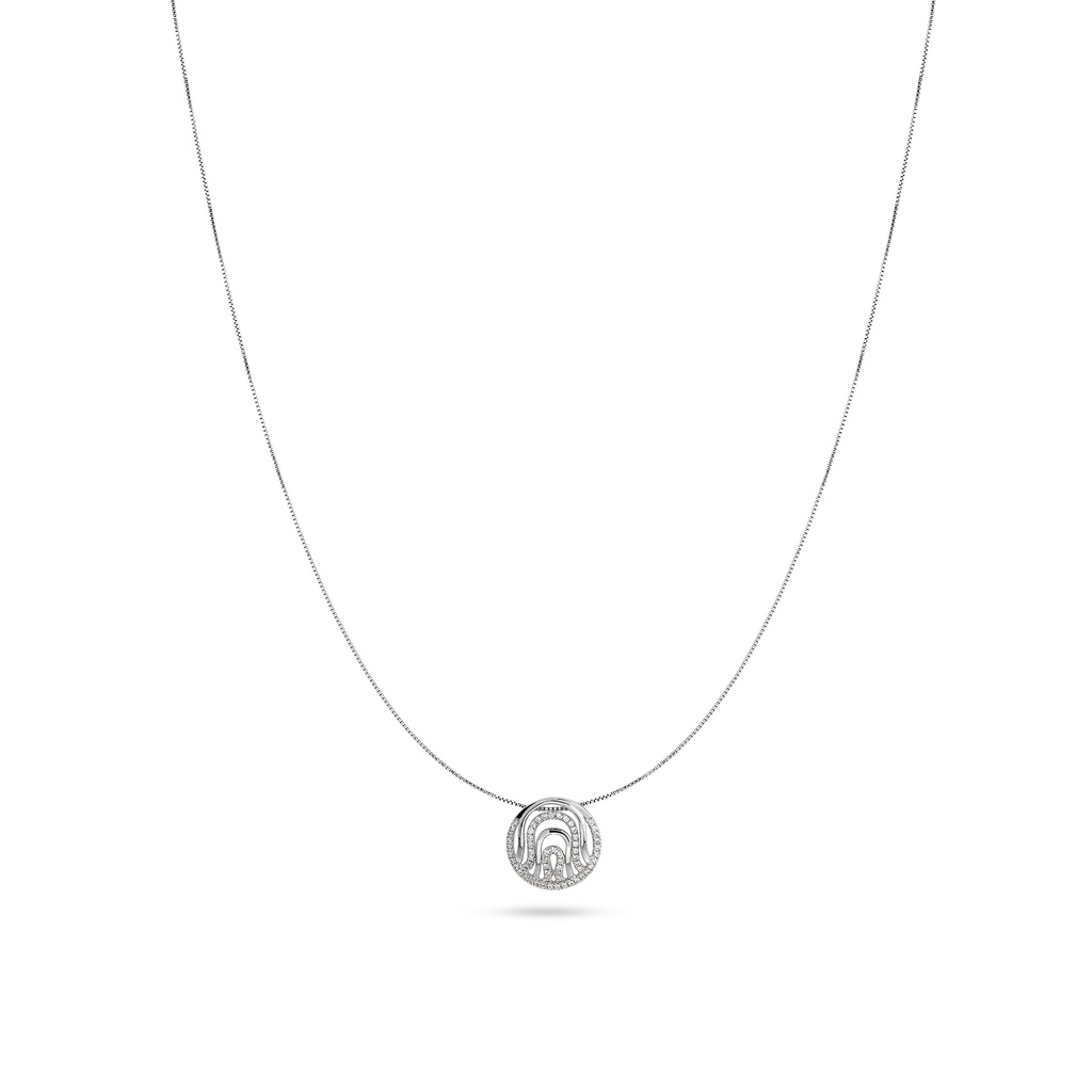Wavy Wonder Diamond Pendant Necklace