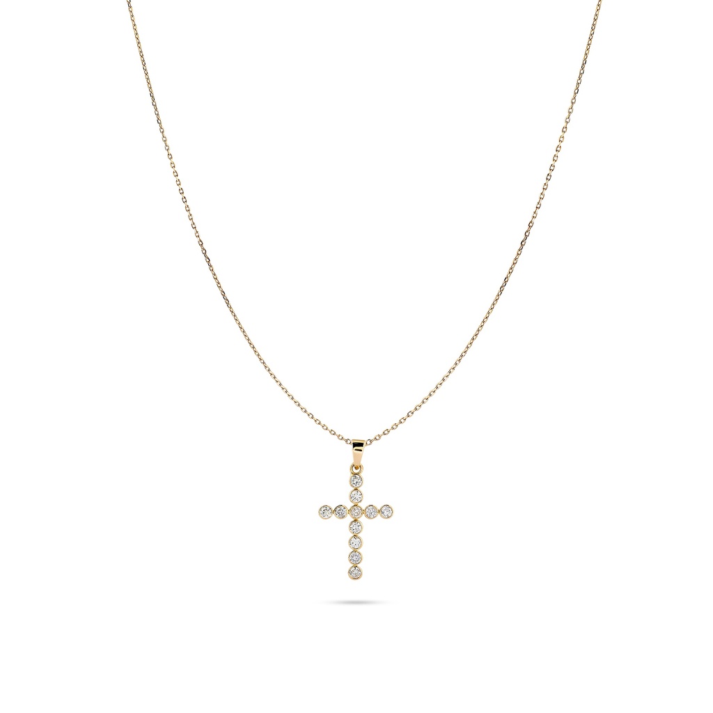 Cross Diamond Pendant Necklace 