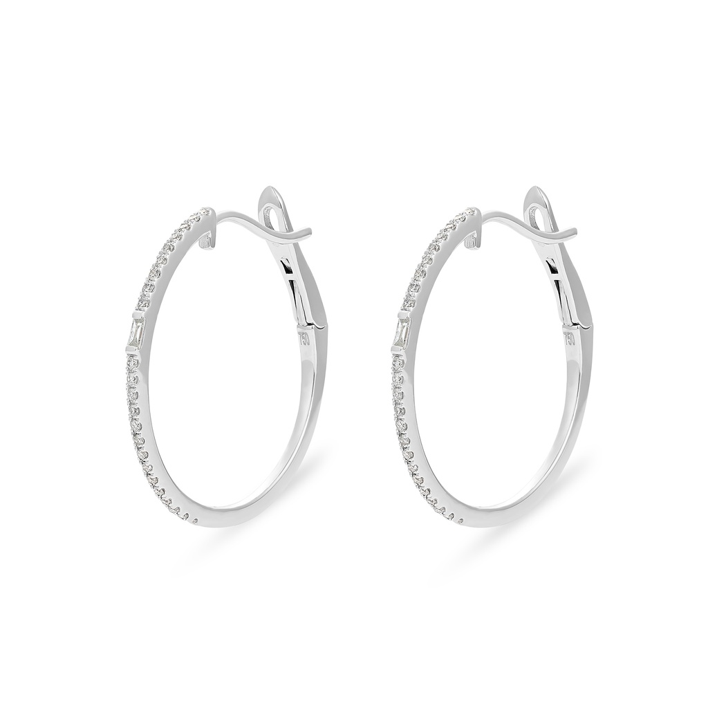 Dazzling Duo Diamond Hoop Earrings