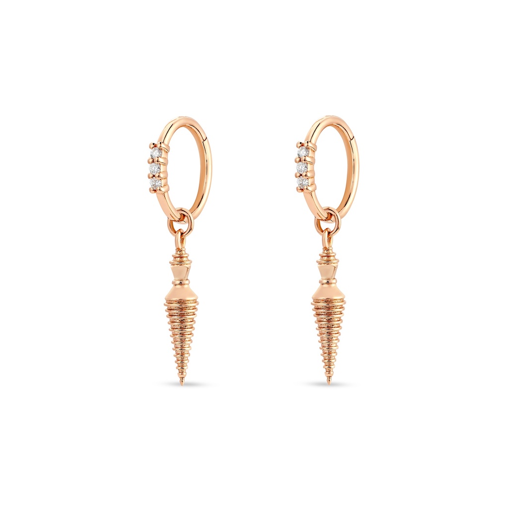 Single Spike Diamond Dangle Earring