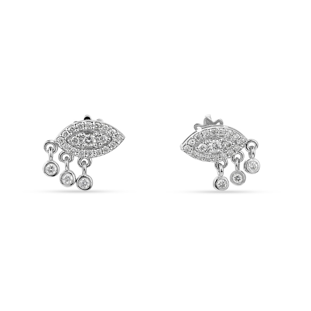Crying Eyes Diamond Stud Earrings
