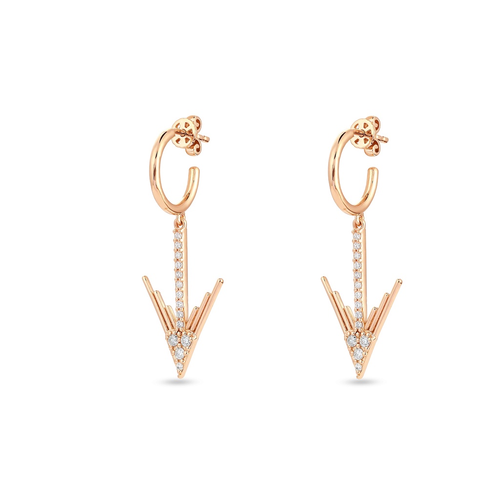 Arrow Diamond Dangle Earrings
