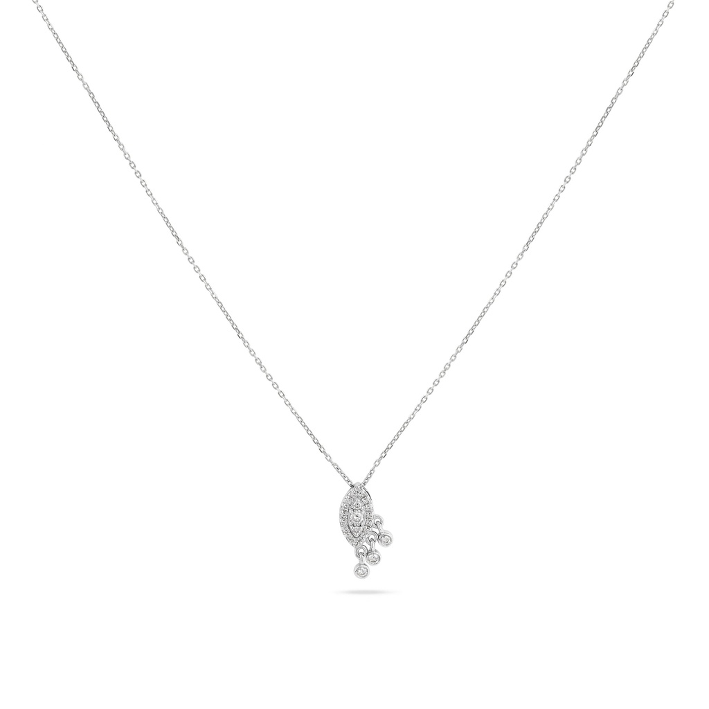 Crying Eye Diamond Pendant Necklace