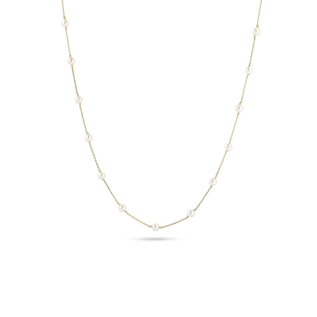 Pearl Strand Gold Necklace