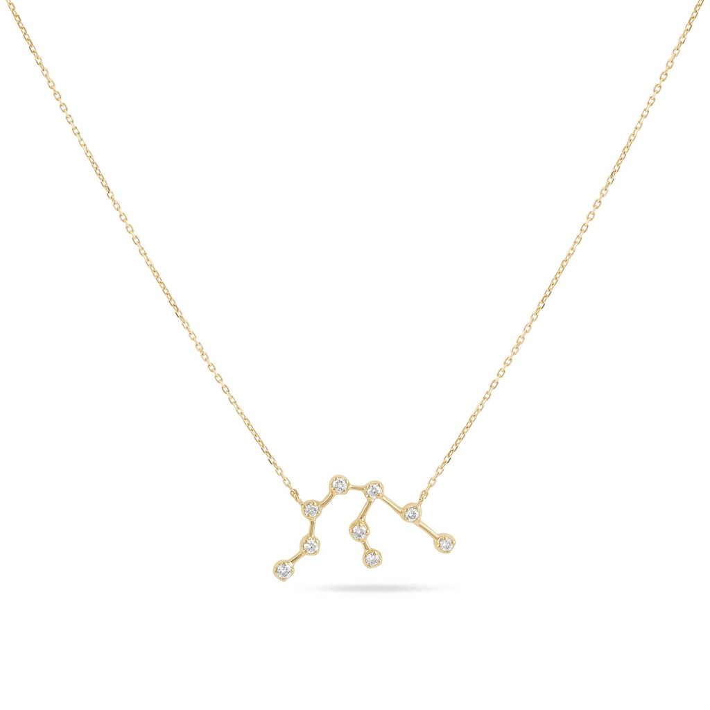 Zodiac Aquarius Diamond Necklace 