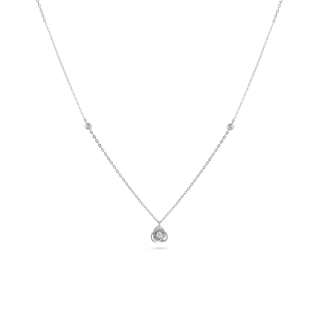 Love Knot Diamond Pendant Necklace